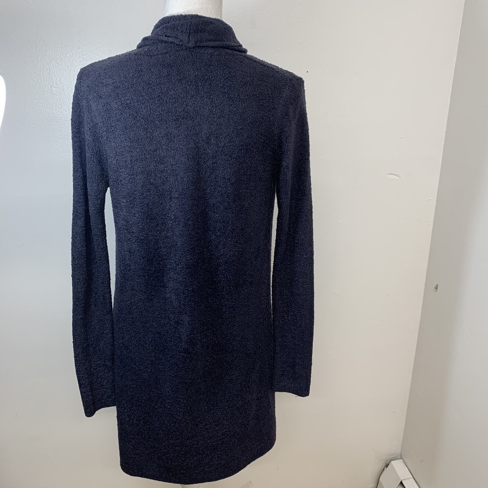 Barefoot Dreams Open Bamboo Chic Lite Cardigan XS Pocket Sweater Charcoal Gray - Picture 4 of 10